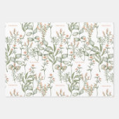 Süßpeachy Blumenwrapping Paper Blatt Set 3 (Vorderseite)