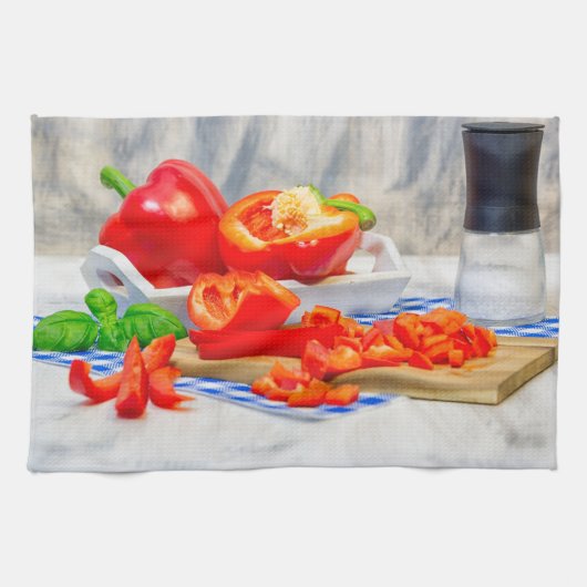 Süßpfeffer noch leben geschirrtuch (Horizontal)