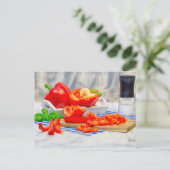 Süßpfeffer noch leben postkarte (Stehend Vorderseite)