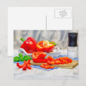 Süßpfeffer noch leben postkarte (Vorne/Hinten)