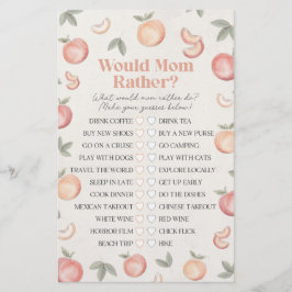 Süßpfirsich lieber Babyduschenspiel