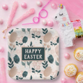 Süßpfirsiches Grünes Boho Ostereier Pappteller (Party)