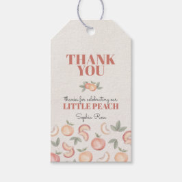 Süßpfirsichfavorit zum Geburtstag oder zur Babydus Geschenkanhänger