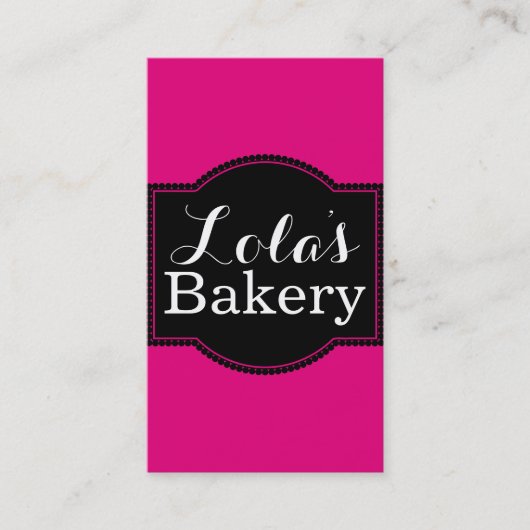 Süßpink-Bäckerei Visitenkarte (Vorderseite)