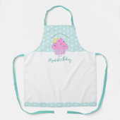 Süßpink Cupcake Bäckerei Dessert Türkis Custom Schürze (Vorderseite)