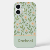 Süßrosa Blume, Monogramm Case-Mate iPhone Hülle (Rückseite)