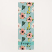Süßrosa Blume Muster Yoga Mat Yogamatte (Vorderseite)
