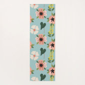 Süßrosa Blume Muster Yoga Mat Yogamatte (Rückseite)