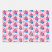 Süßrosa Cupcake Geschenkpapier Set (Vorderseite 2)