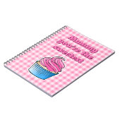 Süßrosa Cupcake Notizblock (Linke Seite)