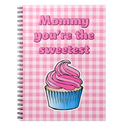 Süßrosa Cupcake Notizblock (Vorderseite)