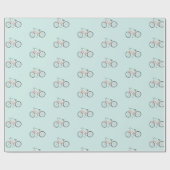 Süßrosa Fahrräder auf Pfefferminzpapier Geschenkpapier (Flach)