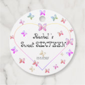 Süßrosa Herzklopfen Süß 16 Geburtstag Geschenkanhänger (Rückseite)