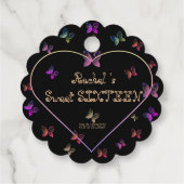 Süßrosa Herzklopfen Süß 16 Geburtstag Geschenkanhänger (Rückseite)