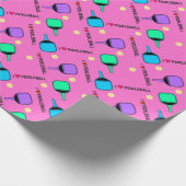 Süßrosa I Liebe Pickleball  Geschenkpapier (Ecke)