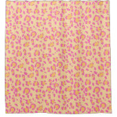 Süßrosa Leopard Animal Print Glam 1 Duschvorhang (Vorderseite)