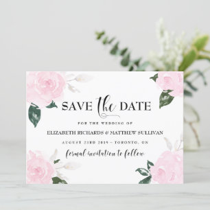 Süßrosa Rose Save the Date Foto