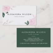 Süßrosa Rose Visitenkarte (Vorne/Hinten)