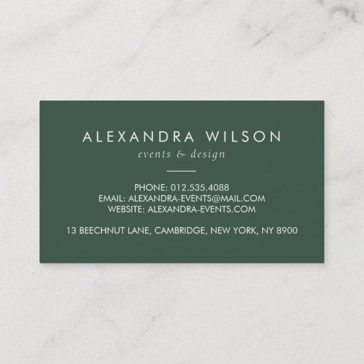 Süßrosa Rose Visitenkarte (Rückseite)