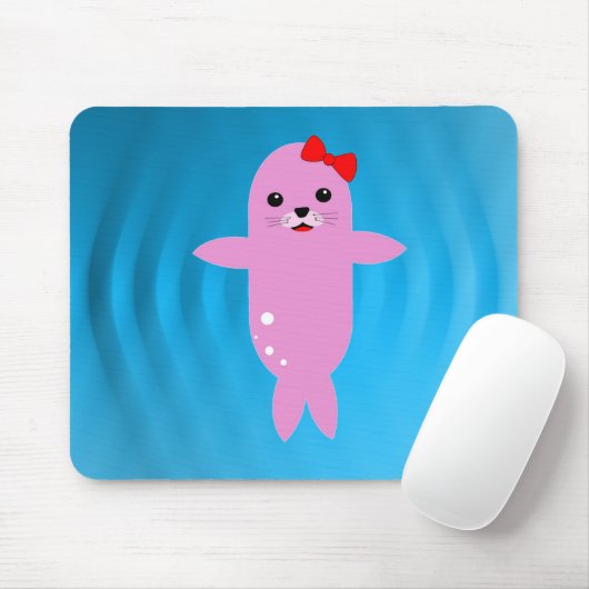 Süßrosa Siegel Mousepad (Mit Mouse)