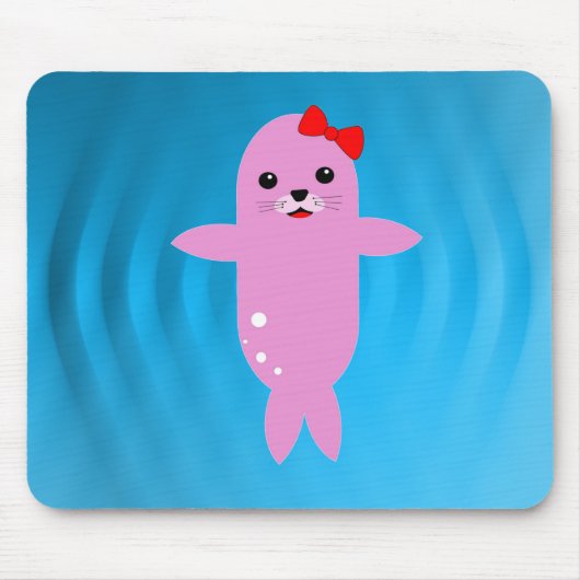 Süßrosa Siegel Mousepad (Vorne)