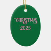 Süßrosa und Lila Keramik Ornament (Hinten)