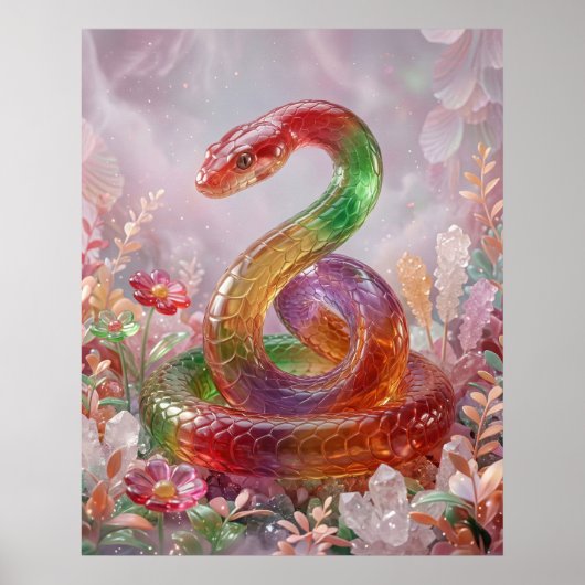 Süßschlangen Kristallspirale Poster (Vorne)