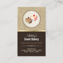 Süßschokolade Cupcakes Dessert - Bäckerei Shop Visitenkarte