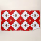 Süßschokolade Leckereien Moderne Weihnachtswasserf Strandtuch (Vorderseite)