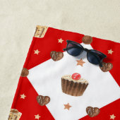 Süßschokolade Leckereien Moderne Weihnachtswasserf Strandtuch (Beispiel)