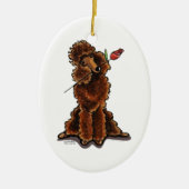 Süßschokolade Poodle Valentine Keramikornament (Vorne)