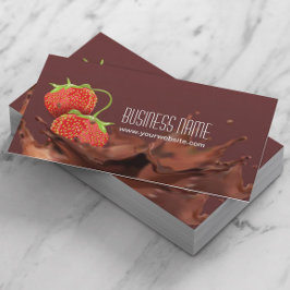 Süßschokolade und Erdbeeren Visitenkarte