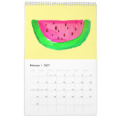 Süßspeise niedliche moderne Illustration Mädchen Kalender (Feb 2027)