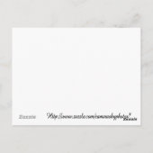 Süßspeisekarte Postkarte (Rückseite)