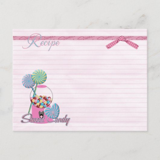 Süßspeisekarte Postkarte (Vorderseite)