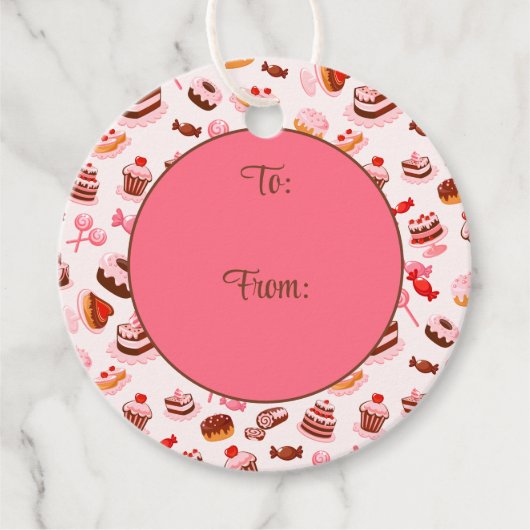 Süßspeisen Geschenkanhänger (Vorderseite)