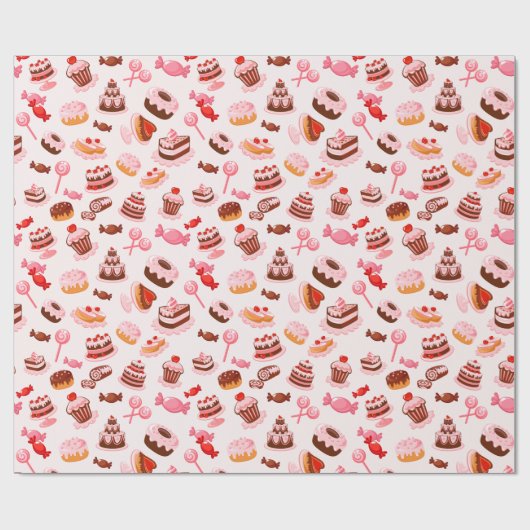 Süßspeisen Geschenkpapier (Flach)