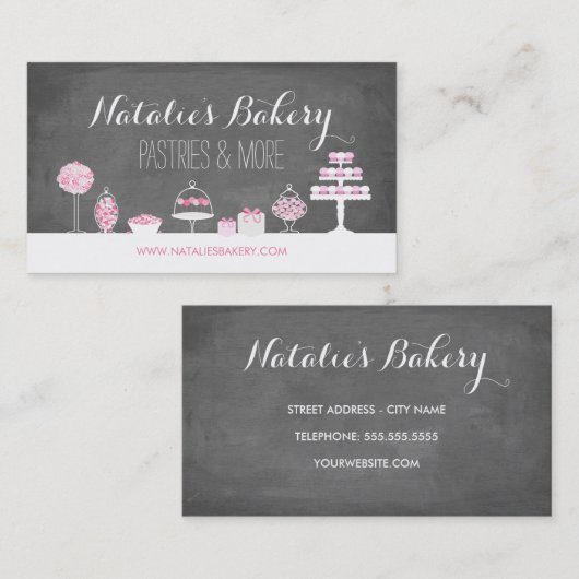 Süßspeisen Leckereien Visitenkarte (Vorne/Hinten)