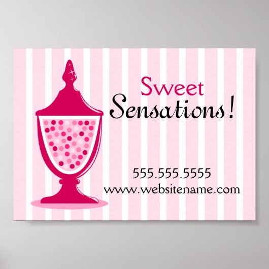 Süßspeisen und Desserttisch Poster (Vorne)