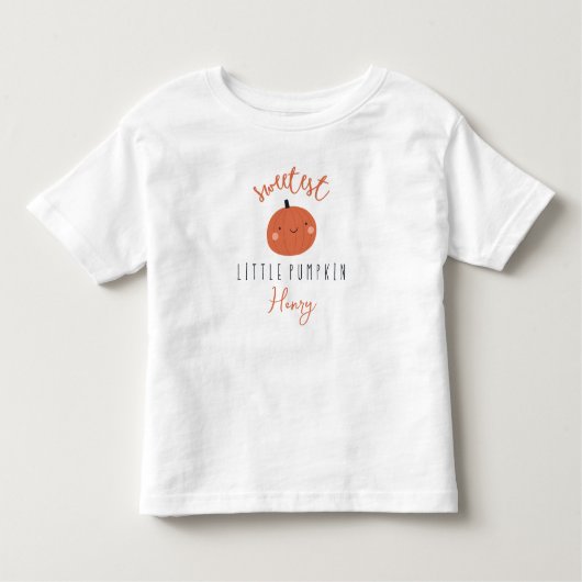 Süßster Kürbiskuchen Individuelle Name Kleinkind T-shirt (Vorderseite)