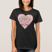 Süßster Lehrer Retro Blume Valentine Herz T-Shirt (Vorderseite)
