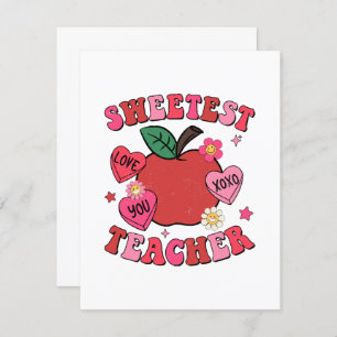 Süßster Lehrer Valentinstag Herz Begleitkarte