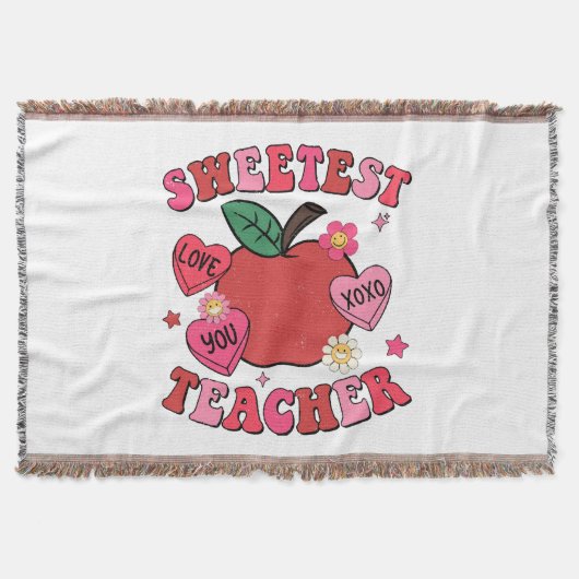 Süßster Lehrer Valentinstag Herz Decke (Vorderseite)