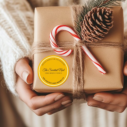 Süßstes Weihnachten Elegantes Weihnachtsgebäck Runder Aufkleber