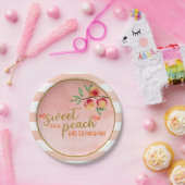 Süßstoff als Pfirsichplatte - Streifen (P) Pappteller (Party)