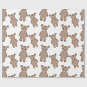 Süßteddy, Braunbär, Weißwaschpapier Geschenkpapier (Flach)