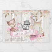 Süßwald Waldland Landtiere Mini Sparkling Wein L Schaumweinetikett (Einzelnes Label)