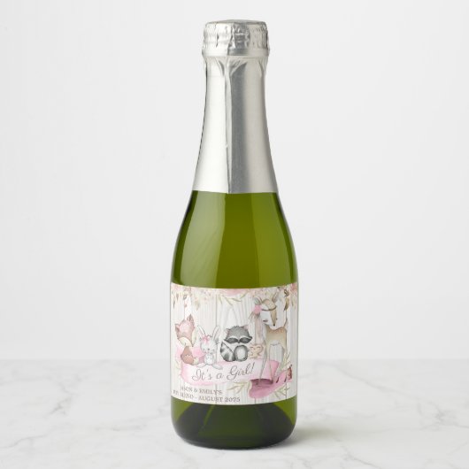 Süßwald Waldland Landtiere Mini Sparkling Wein L Schaumweinetikett (Vorderseite)