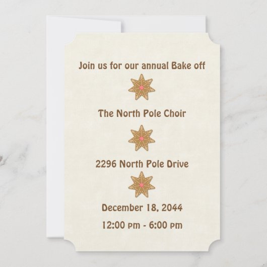 Süßwaren am Nordpol Einladung (Rückseite)