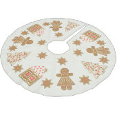 Süßwaren am Nordpol Polyester Weihnachtsbaumdecke (Schrägansicht)